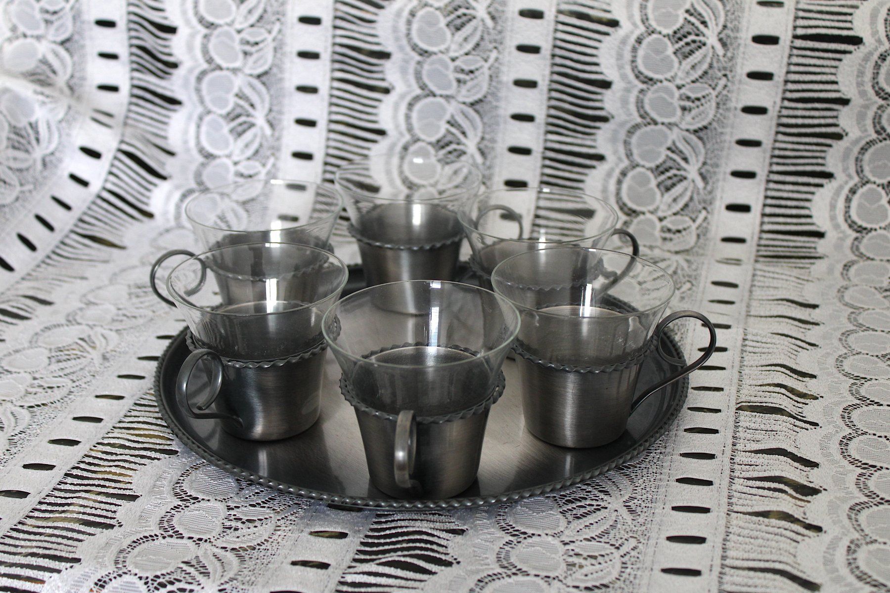 Set di piatti: 13-teilige Teeservice, ev. Zinn – Usato da Locarno venduto da fripui 5