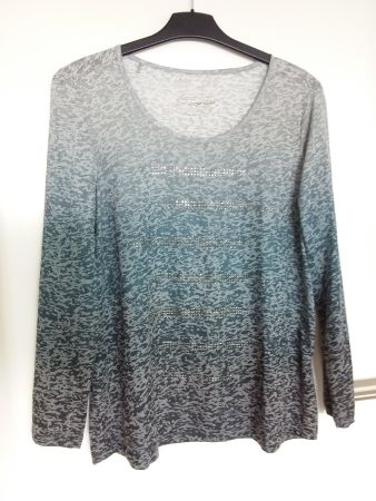 SAMOON Glitzershirt UND Gilet, Gr 40