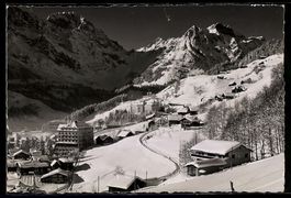 AK Engelberg, Ortsansicht im Winter