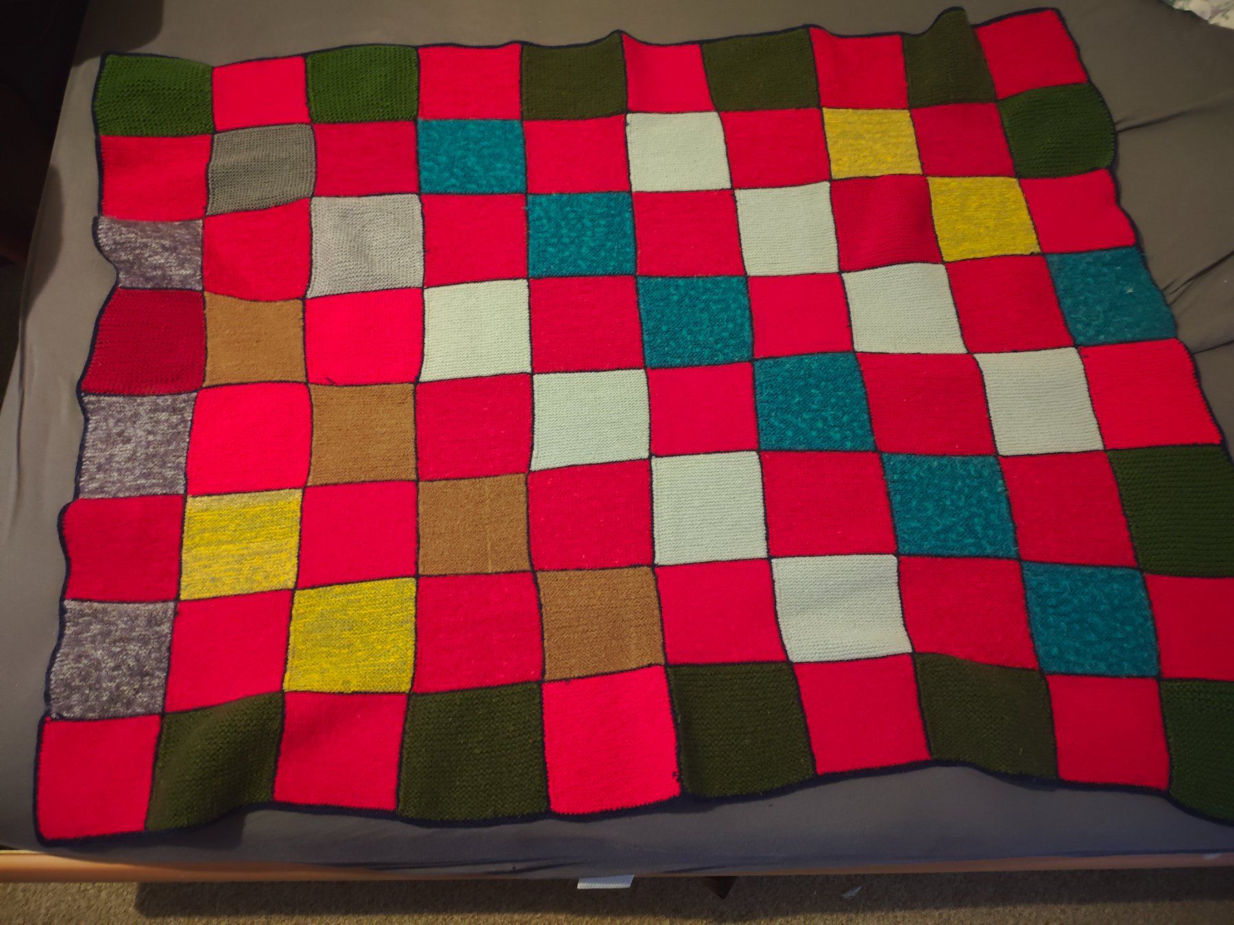 Coperte: Strickdecke bunt kariert aus Wolle – Usato da Wallisellen venduto da Term5 2