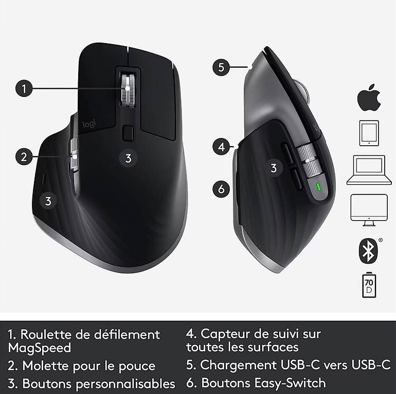 Logitech Mouse: Souris Logitech MX Master Mac Edition – Nuovo (secondo la descrizione) da Torny le Grand venduto da cla_w6np 7