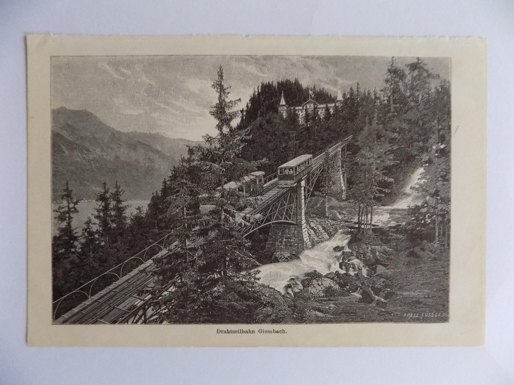 Incisioni: Drahtseilbahn Giessbach – Usato da Risch venduto da Antikfee