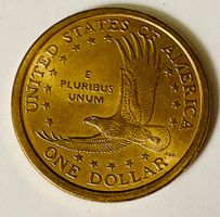 One Dollar USA Sacagewan 2000 P Münze - AU-58!