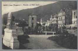 1910 (?), SUNA (L. MAGGIORE), VEDUTA CON TRENO SULLA DESTRA