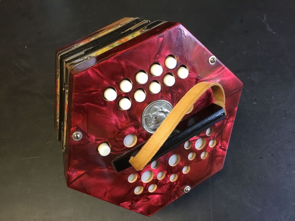 Knopfakkordeon Concertina DDR Klingenthal rot Kaufen auf Ricardo
