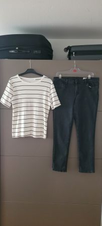 Jean ESMARA /coton&T-shirt C&A NEUF taille  44 / coton 100%