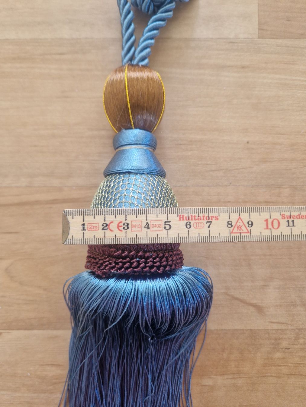 Altro in Decorazioni & Accessori: 4 Vorhanghalter mit Quasten, hellblau, neu – Nuovo e nell'imballaggio originale da Weggis venduto da Oswadan 7