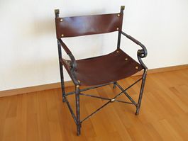 Stuhl Leder/Eisen im Vintage Stile, auch als Deko Geschäft