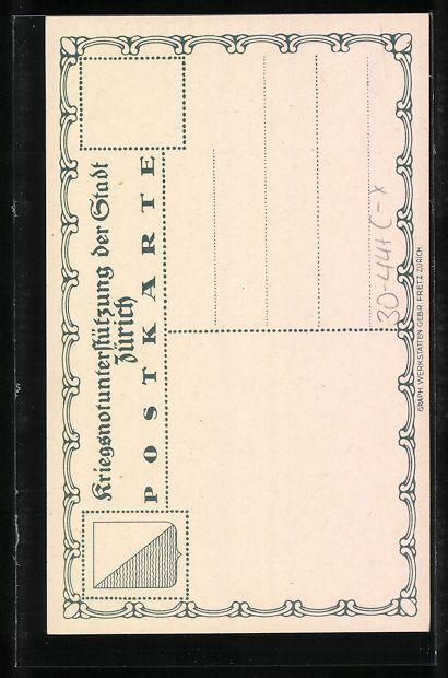 Cartoline postali: Zürich, Kriegsnot-Unterstützung, Junge – Usato da Berlin venduto da bartko-reher 1