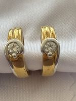 Ohrstecker Bicolor mit Diamanten guter Zustand