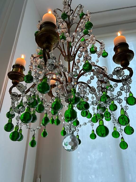 Lustres & lampes de plafonds: Kristall Leuchter mit Kerzen "ANTIK" – D'occasion à St. Gallen par matasurf 4