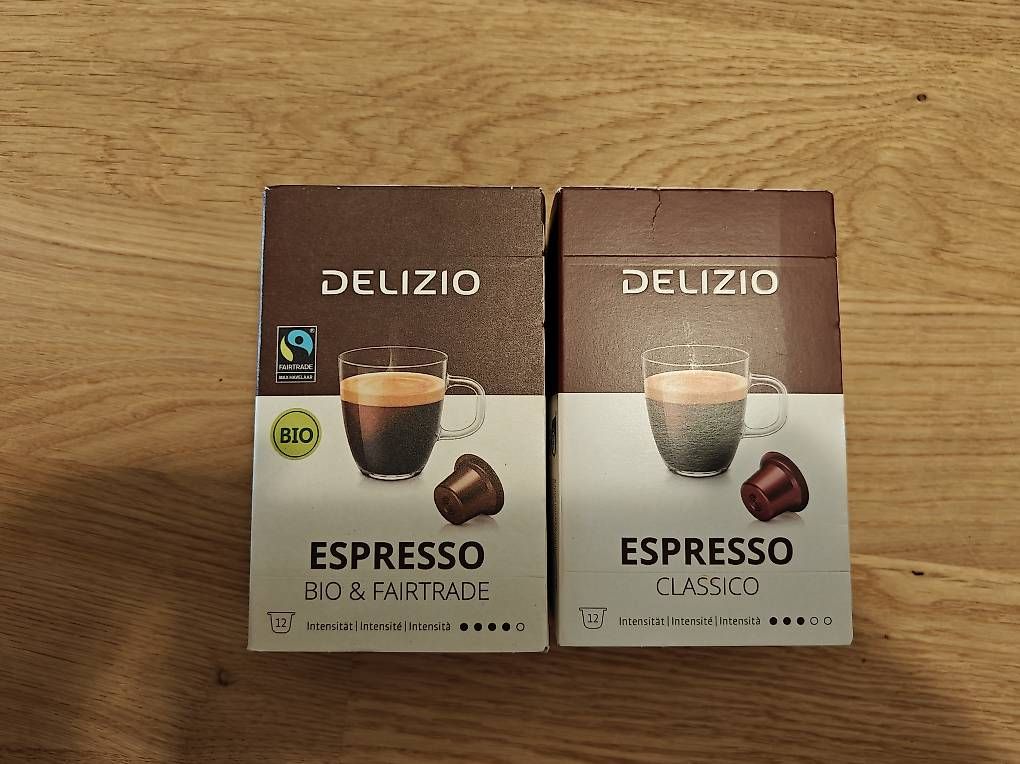 Delizio Cibi & Specialità: Delizio Kaffe Kapseln - Espresso Bio & Espresso Classico – Usato da Gümligen venduto da sale3001