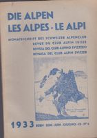 DIE ALPEN LES ALPS LE ALPI Jun 1933 RIVISTA CLUB ALPINO‪ Cas
