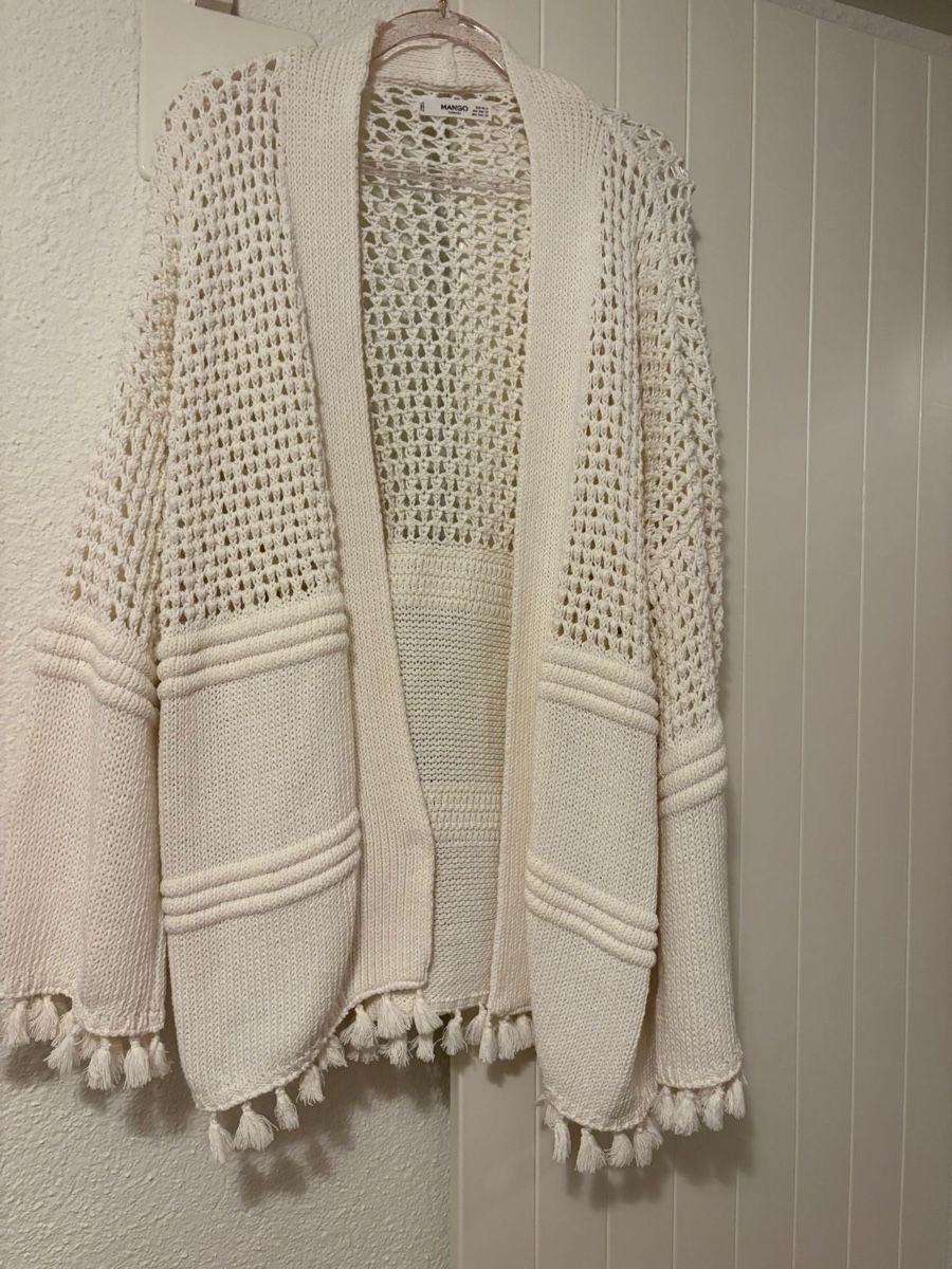 Mango Jacken: Weisser Boho-Cardigan Mango – Neu (gemäss Beschreibung) aus Bonstetten von Moma10 7