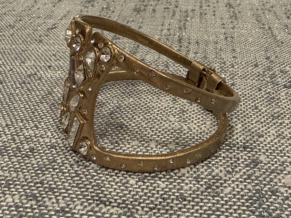 Bracciali & Braccialetti: Gold-toned Cuff Bracelet with Rhinestones – Usato da Zürich venduto da salifali 4