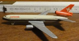 Flugzeugmodell DC 10 Swissair, Metall