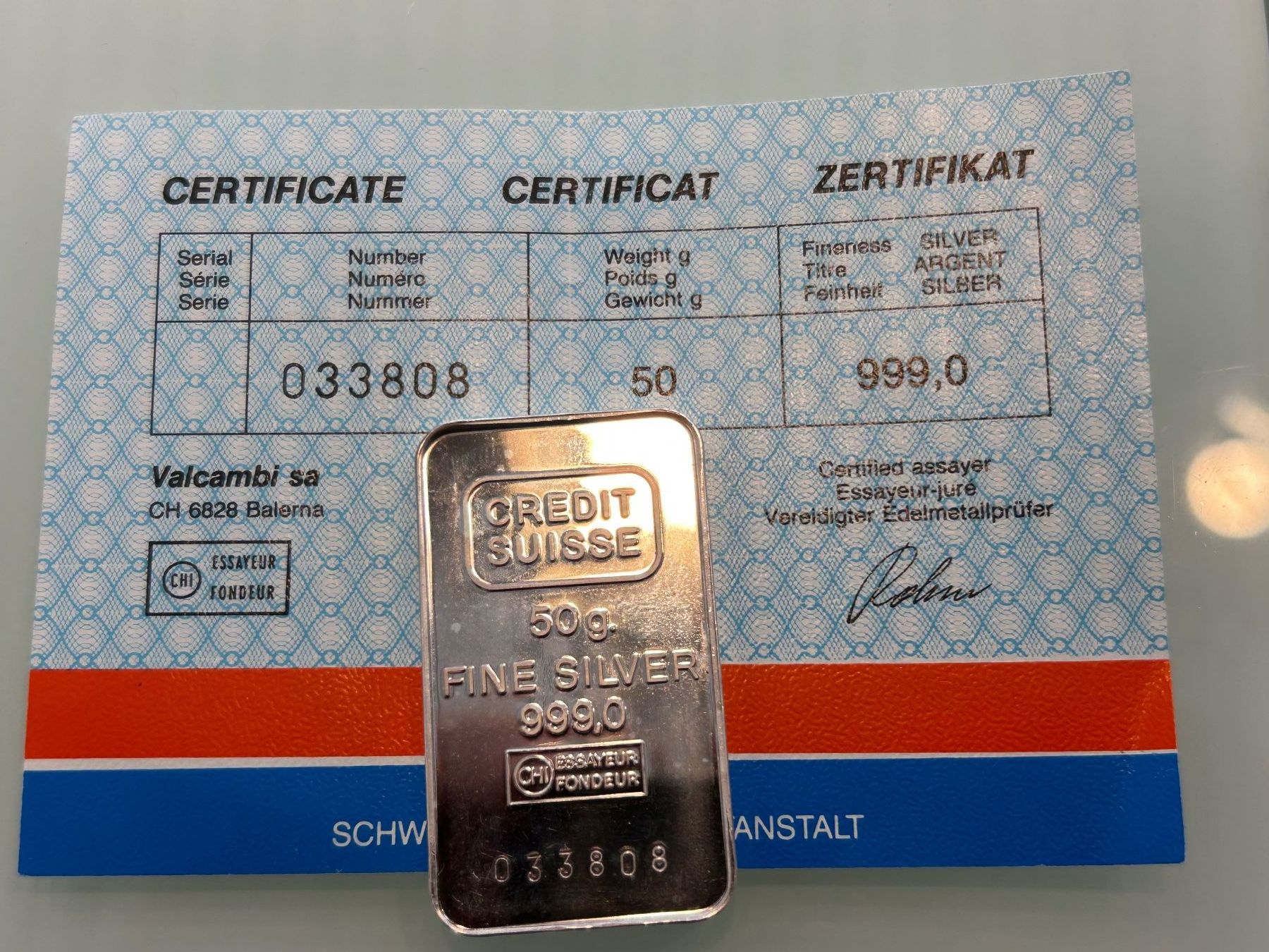 Métaux précieux: 50 gramm silber barren – D'occasion à herisau par hb_gold