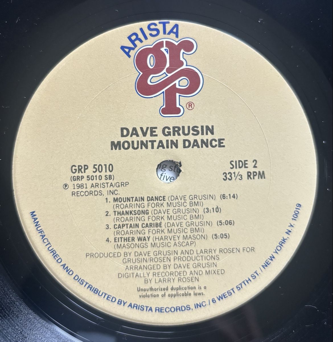 Dischi in vinile: Dave Grusin - Mountain Dance LP VG+/VG+ – Usato da Neuchâtel venduto da Deivid2 2
