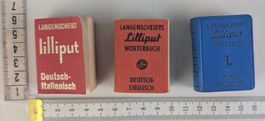Lilliput Wörterbücher, Langenscheidt, Rarität, 3 Stück