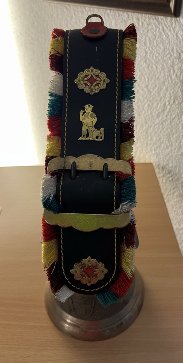 Campanacci mucche: Glocke mit Kuhglocken-Gurt, Schweizer Kreuz – Usato da Moosleerau venduto da Tami8
