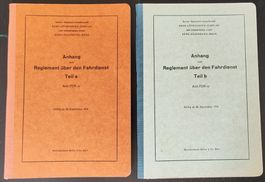 BLS Anhänge zum Reglement Fahrerdienst Teile a+b 1974