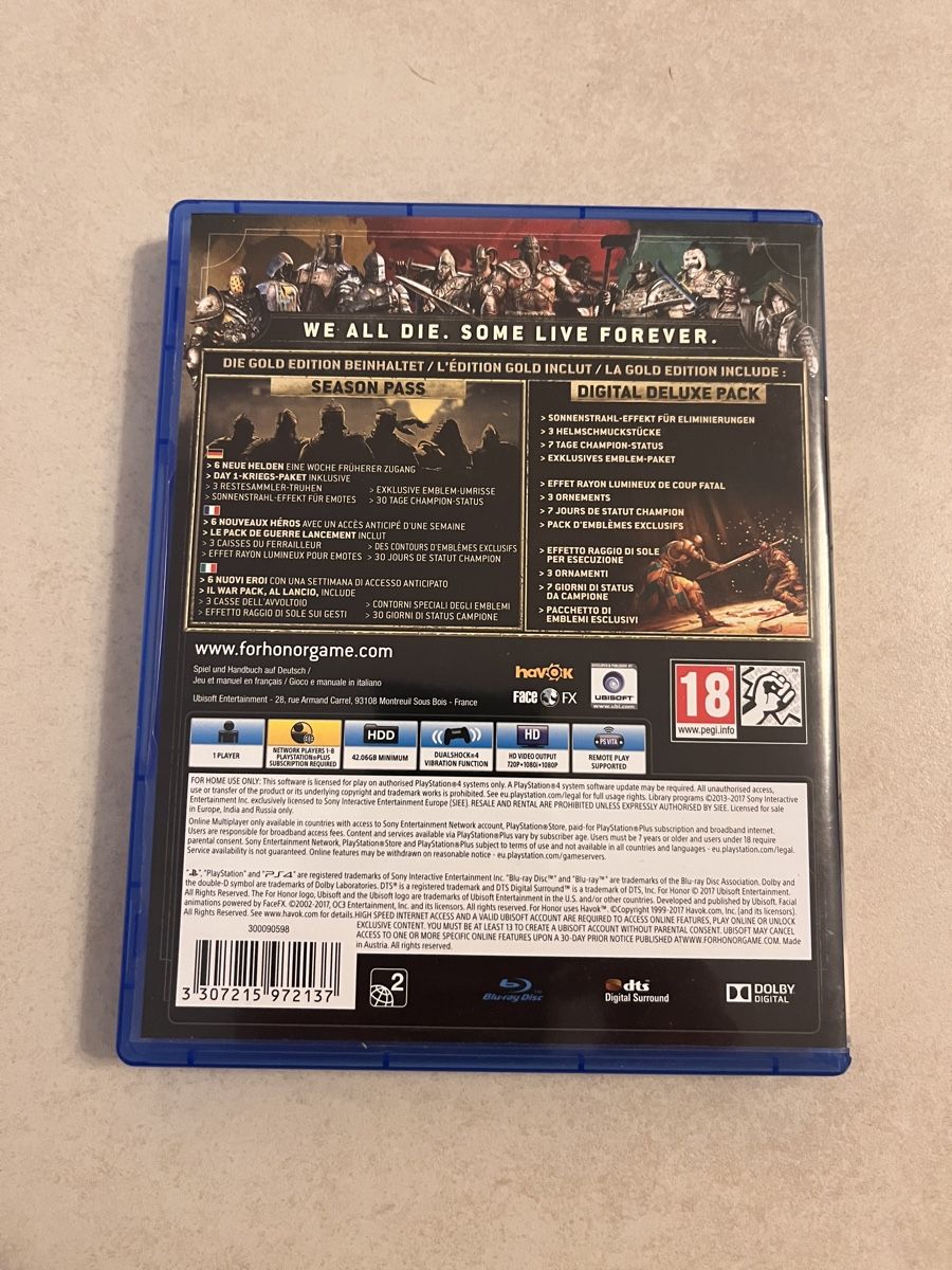 Giochi: for honor ps4 gold edition – Usato da Suhr venduto da SchnapperCH 1