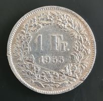 1 Franken 1955 B Silbermünze Schweiz Helvetica silver Coin