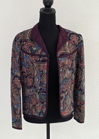 Schicke Vintage Paisley Jacke, Grösse S