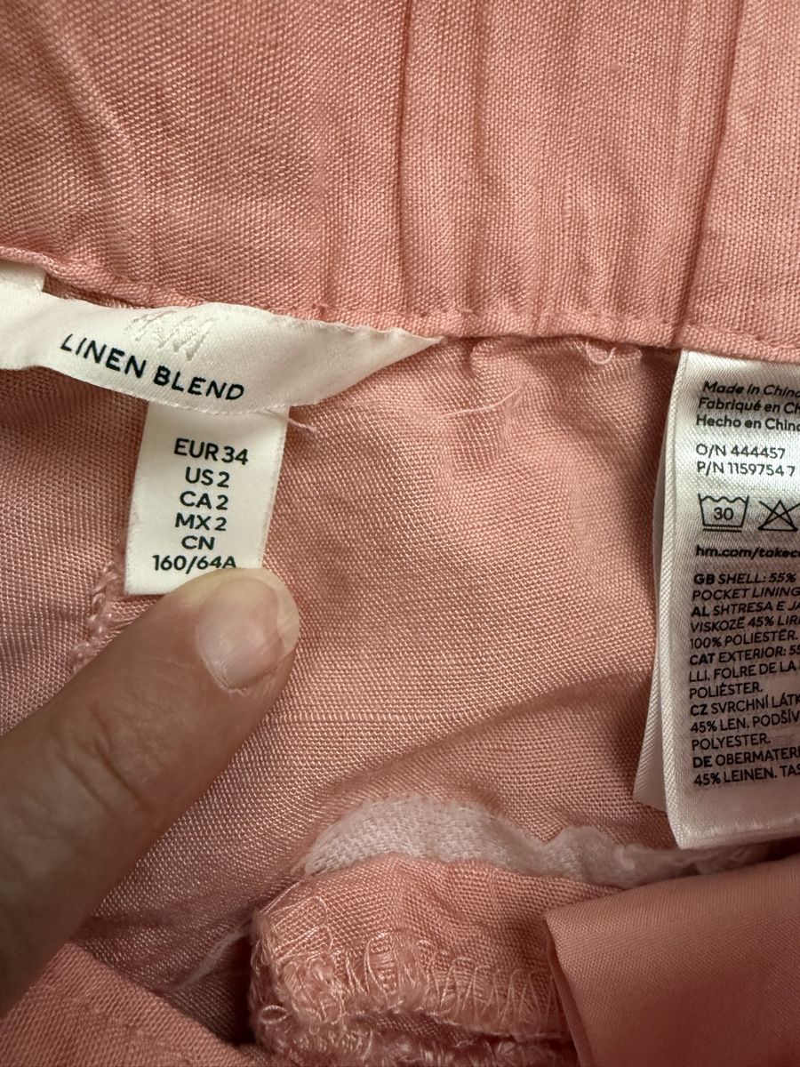 H&M Pantaloni: H&M Leinenhose lachsfarbe Gr. 34  – Usato da Horw venduto da ast_b5c6 3
