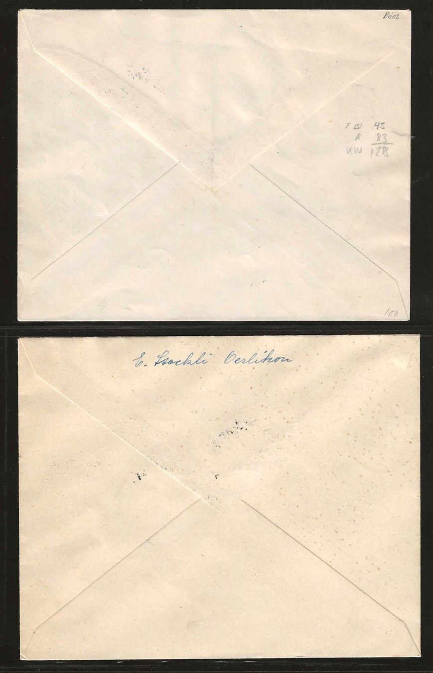 Tous les timbres: 1927/28 : 2 Flugpost Briefe – D'occasion à Gümligen par Geniusbuy 1