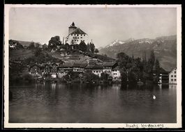 AK Buchs /SG, Werdenberg, Schloss und Ort am See