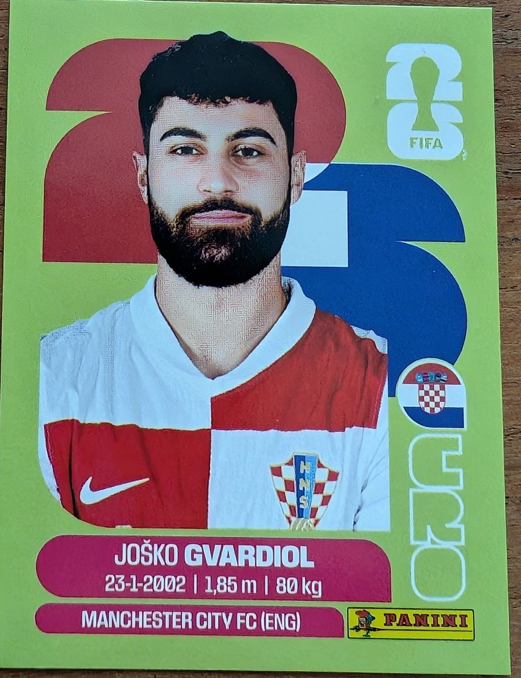 Panini Carte collezionabili: wm 2026 panini bild Josko Gvardiol CRO 4 – Nuovo (secondo la descrizione) da Zürich venduto da Milk-and-Chicken