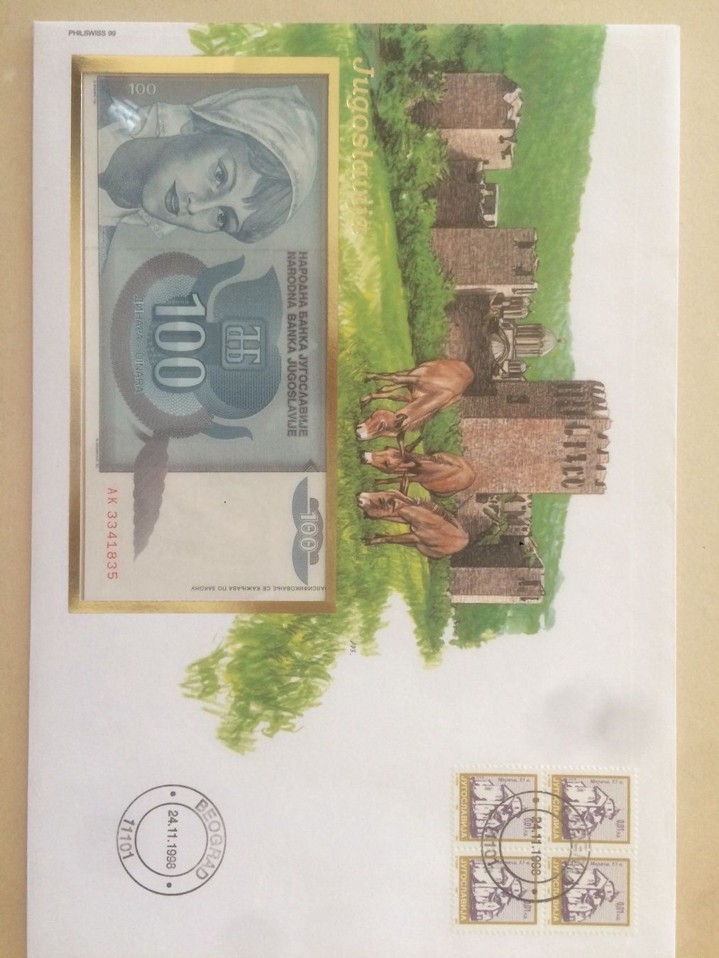Banconote: Banknotenbrief Jugoslavija – Nuovo e nell'imballaggio originale da Muralto venduto da Alex1912