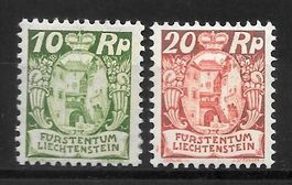 Liechtenstein Nr. 67 und 69 * Schlosshof 1925/1926