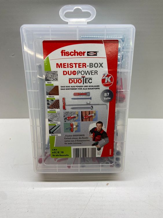 fischer Meister-Box XL Wohnraum, 210-teiliges Dübel- und Schraubenset, 5-10 mm Durchmesser, für
