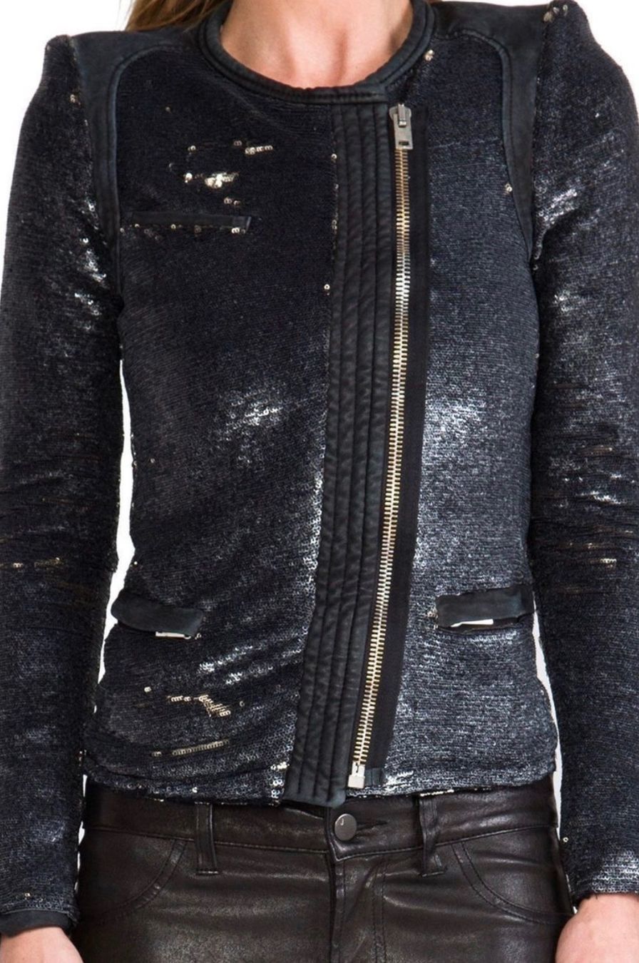 Iro Jacken: IRO leather & sequin Jacket – Neu (gemäss Beschreibung) aus Walenstadt von Unianrig 1