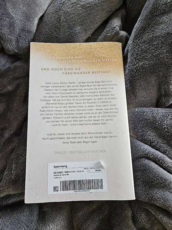 Libri: save me von mona kasten – Usato da Kiesen venduto da Laura._ 1