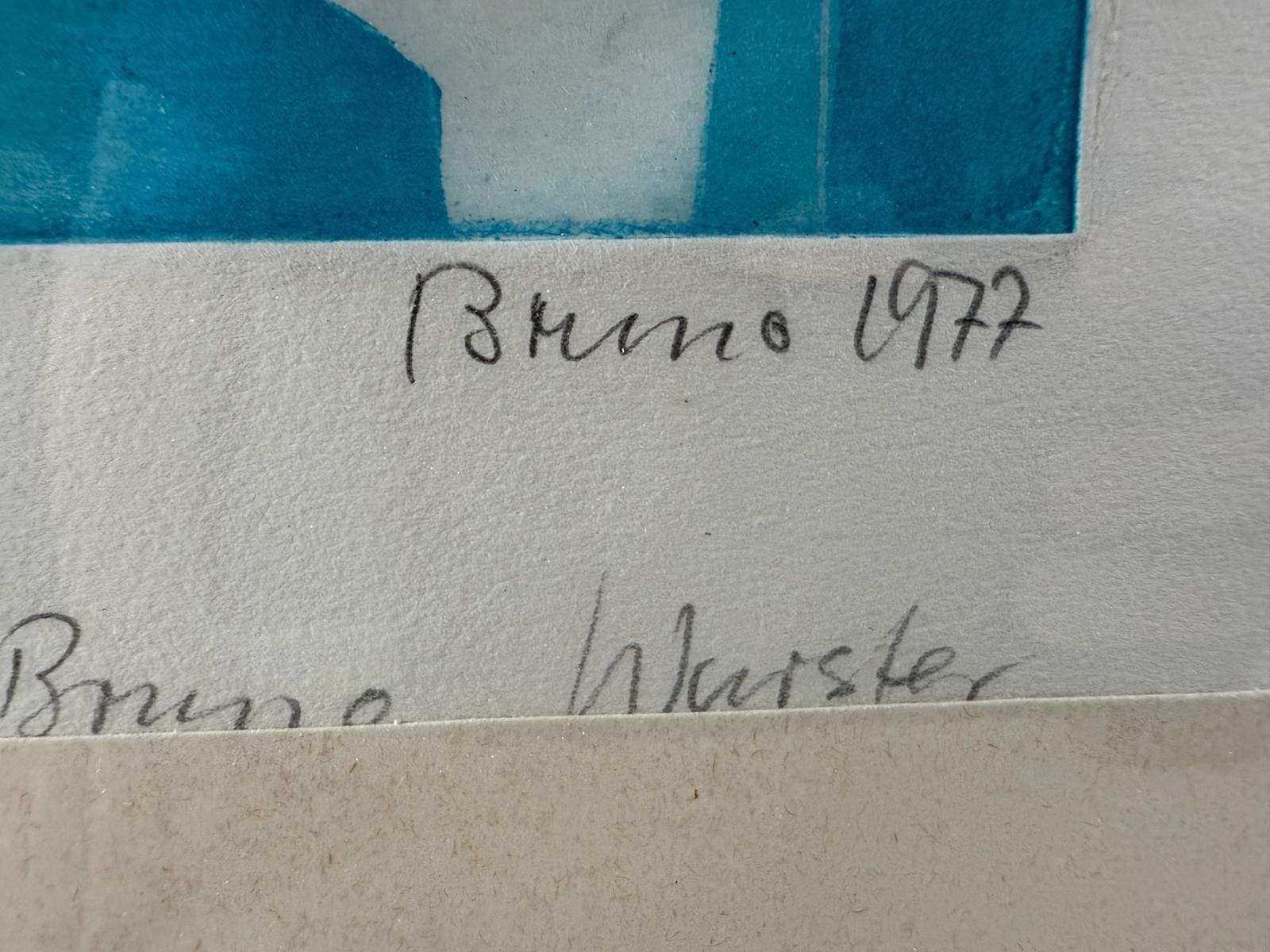 Bruno Carlos Wurster (1939 2003) Farbradierung Handsigniert Kaufen