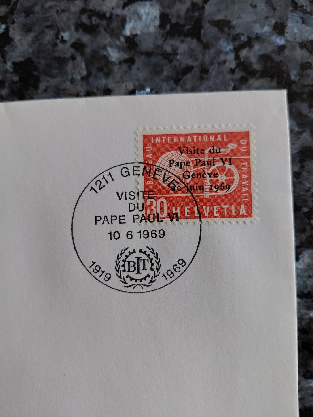 Tutti i francobolli: Papst Besuch in Genf 1969 Brief – Usato da Bonaduz venduto da topolino052 1
