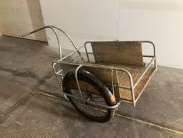 Retro Mofa/Fahrrad Anhänger/Holz-Metallrohr Rahmenbau ab 1.-