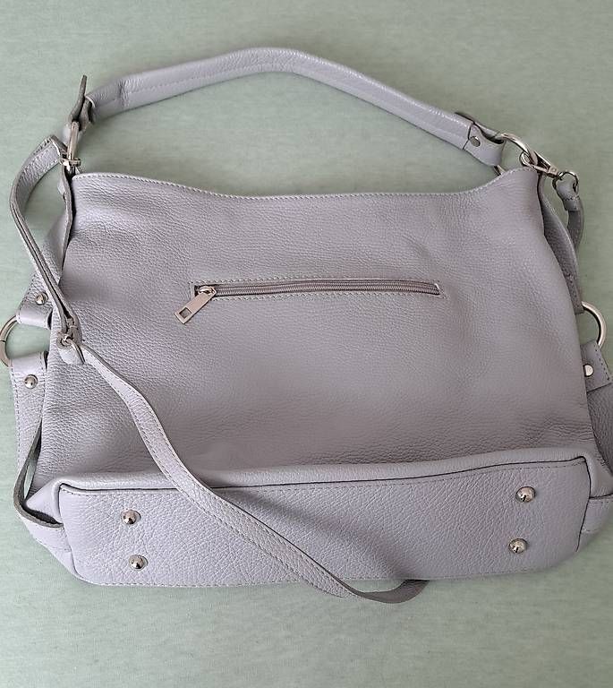 Borse da donna: Damen-Handtasche echtes Leder, hellgrau – Usato da Uetikon am See venduto da graziella82 3
