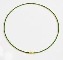 925 Silver - Gold-Plated Tennis Necklace