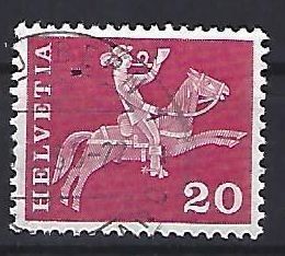 Alle Briefmarken: 1960 - Postreiter – Gebraucht aus Schaffhausen von poststamp