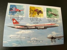 Karte 50.Tage der Aerophilatelie Frankatur Vor- + Rückseite