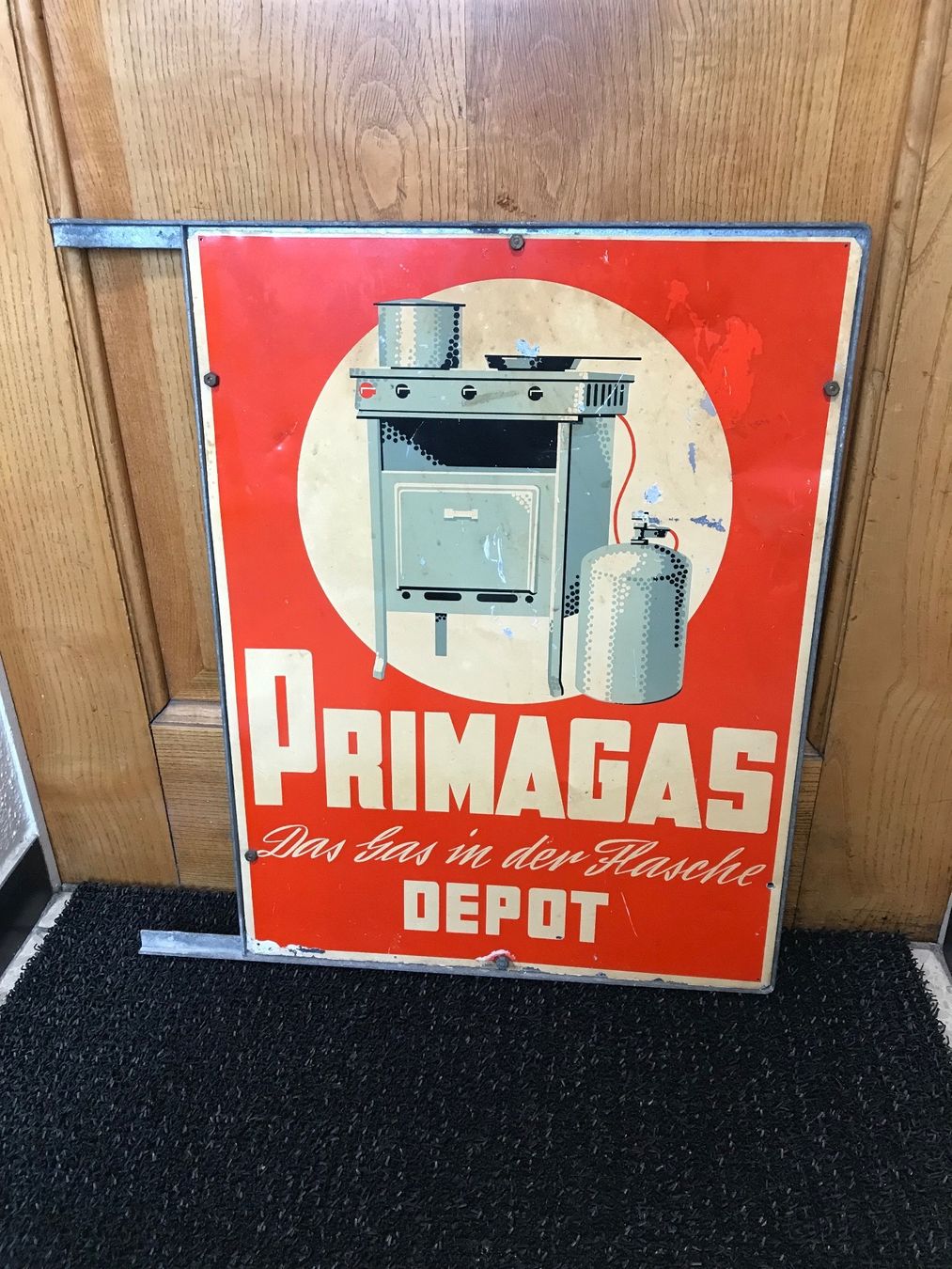 Esso Insegne: Primagas Ausleger-Blechschild – Usato da Erlinsbach venduto da Stu-ff 1