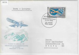 F46 Bern-Locarno Gedenkpostflug 13.VII.