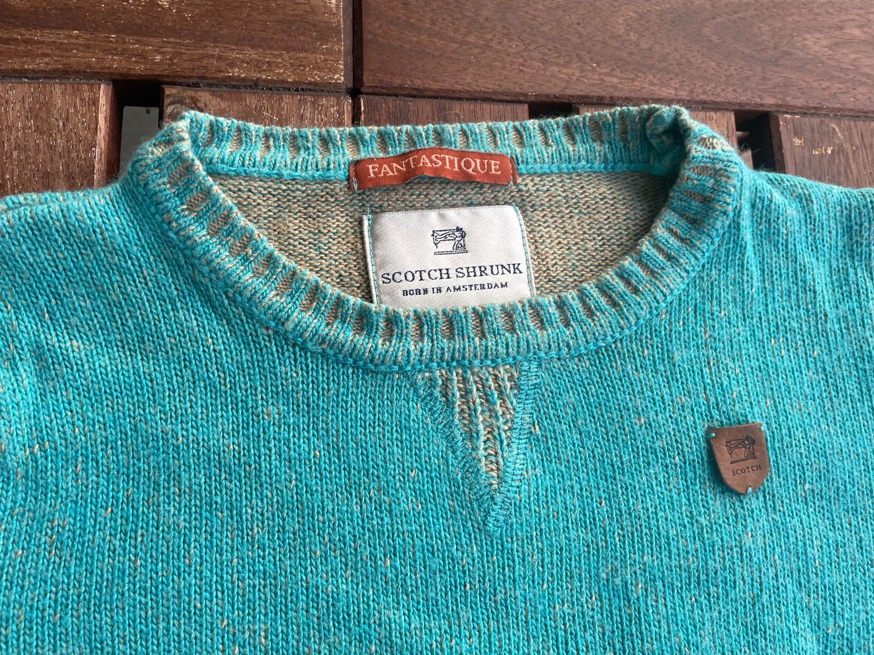 Maglioni & Felpe: Scotch & Shrunk weicher Strickpulli 122 türkis – Usato da Bern venduto da brup 1