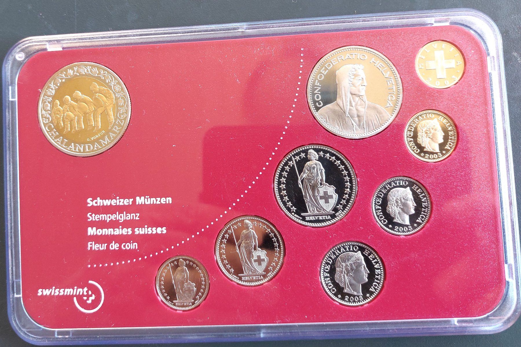 Tutti le monete: Münzsatz Schweiz 2003 stgl. – Nuovo (secondo la descrizione) da Arch venduto da coinsandmore 3