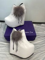 Plateau Club Schuhe Halbschuhe weiss Gr 38 Neu