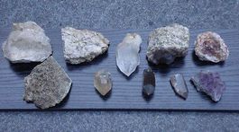 Fossilien-Mineralien Sammlung, Beschriftet